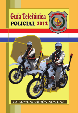 Guía Telefónica Policial 2012 - Policía Nacional del Paraguay