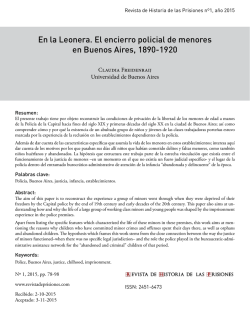 En la Leonera. El encierro policial de menores en Buenos Aires