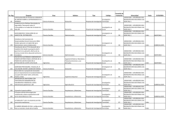 No. Reg. Proyecto Área Subárea Tipo Subtipo