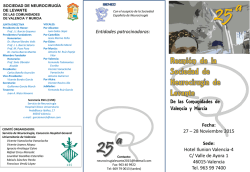 Descargar programa - Sociedad Española de Neurocirugía (SENEC)
