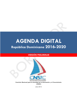 Agenda Digital de la República Dominicana 2016-2020