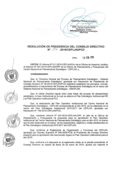 Resolución N°012-2015/CEPLAN/PCD
