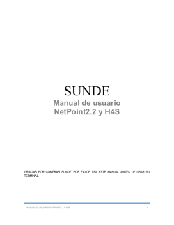 Manual de usuario NetPoint2.2 y H4S