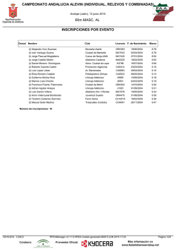 CAMPEONATO ANDALUCIA ALEVIN (INDIVIDUAL, RELEVOS Y