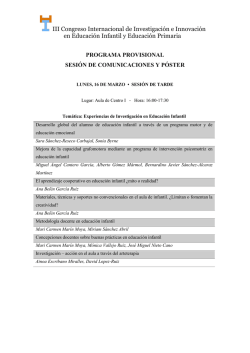 Programa provisional - Congresos Cient&iacute;ficos de la Universidad de