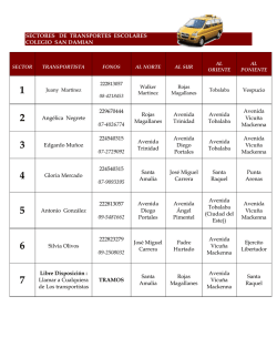sectores de transporte escolares colegio san damian
