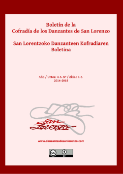 Boletín de la Cofradía de los Danzantes de San Lorenzo