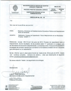 710 CIRCULAR No. 92 - 15 San José de Cúcuta 08 de Julio de