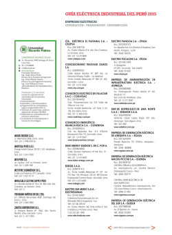 Directorio de Empresas El&eacute;ctricas GENERACI&Oacute;N