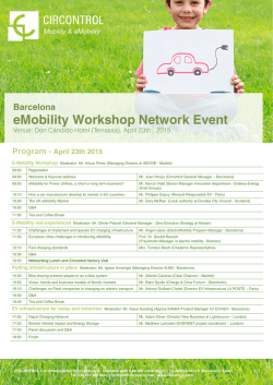 Barcelona eMobility Workshop Network Event