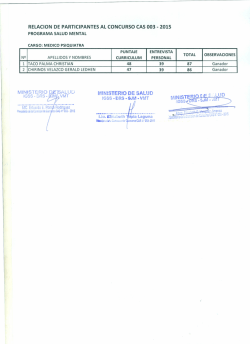 Medico Psiquiatra - red de salud sjm vmt