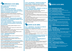 Tríptico del Congreso  - Asociación de Salud Mental