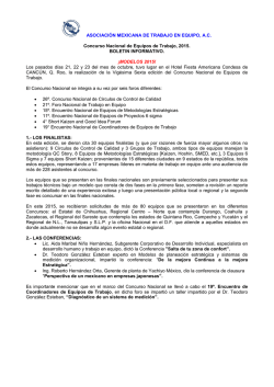 Boletín informativo - AMTE – Asociación Mexicana de Trabajo en