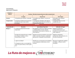 Page 1 5&ordm; de primaria R&uacute;brica del 5&ordm; Bimestre Criterios / Rubros