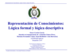 Representación de Conocimientos: Lógica formal y lógica