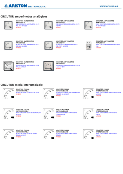 CIRCUTOR amper&iacute;metros anal&oacute;gicos CIRCUTOR escala