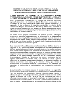 acuerdo de voluntades de la alianza nacional para el