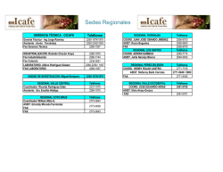 Sedes regionales del ICAFE - Costa Rica