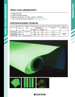 Papel Film PVC Luminiscente