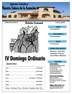 HORARIO DE MISAS - Our Lady of the Assumption Catholic Church
