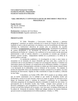 Disciplina y Convivencia Escolar - Ansenuza