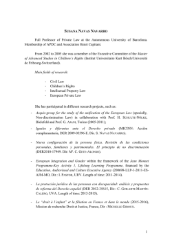 Susana Navas Navarro - Universitat Aut&ograve;noma de Barcelona