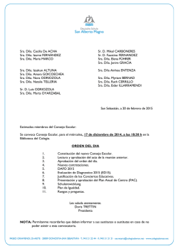 Convocatoria Consejo Escolar 17.12.2014