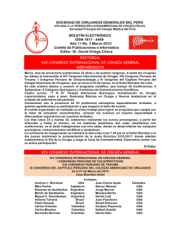 Marzo - Sociedad de Cirujanos Generales del Perú
