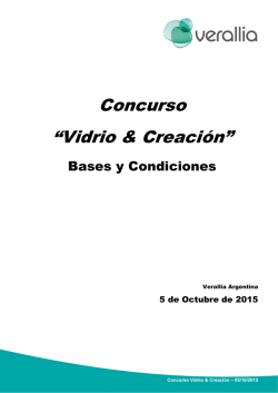 Bases - Concurso Vidrio & Creación