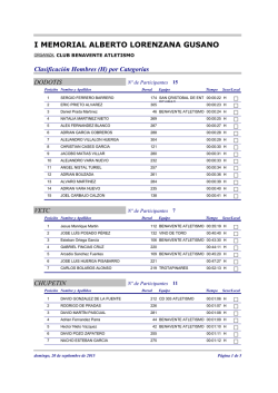 I MEMORIAL ALBERTO LORENZANA GUSANO