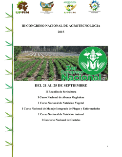 iii congreso nacional de agrotecnologia 2015