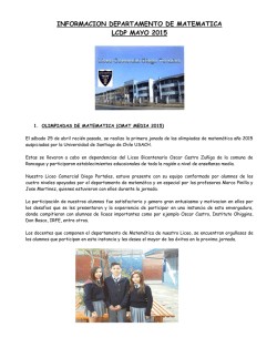 informacion departamento de matematica lcdp mayo 2015