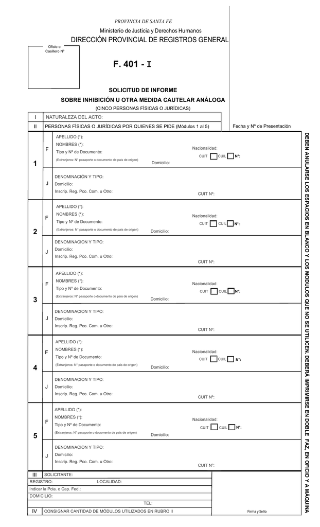 F 401 Gobierno De Santa Fe