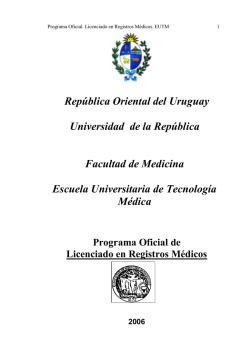 Programa RRMM - Licenciatura en Registros Medicos