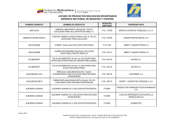 registros sanitarios Productos Biologicos febrero2015