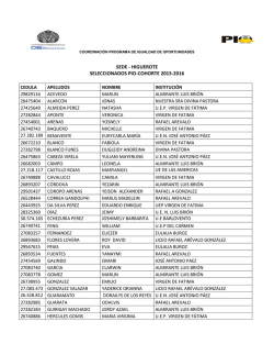 Listado Sede Higuerote - Coordinación Programa Igualdad de