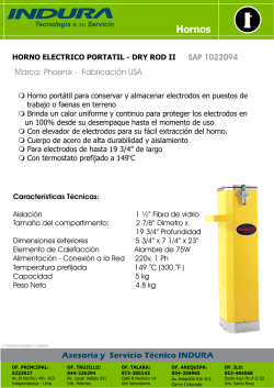Horno para Electrodos DRY ROD 5kg - SAP 1022094