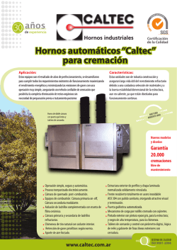 Hornos automáticos "Caltec" para cremación