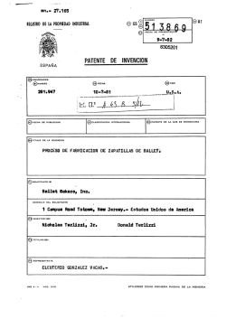 PROCESO DE FABRICACION DE ZAPATILLAS DE BALLET