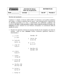 Matemáticas - Instituto Ferrini