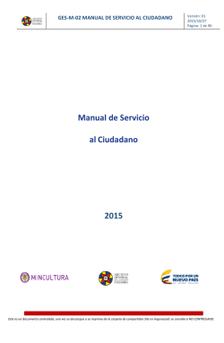Manual de Servicio al Ciudadano 2015