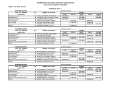 Horario 2015-I - unmsm - Universidad Nacional Mayor de San Marcos