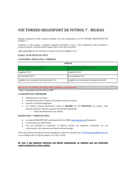VIII TORNEO HEGOSPORT DE FUTBOL 7 - BILBAO