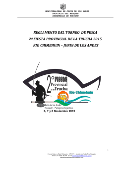 Reglamento Torneo de Pesca