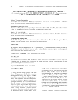 34 OCURRENCIA DE LOS BARRENADORES Carmenta foraminis