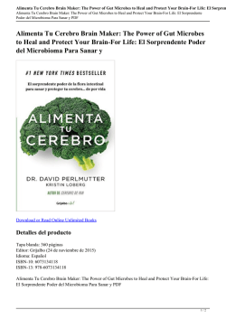 Alimenta Tu Cerebro Brain Maker: The Power of Gut