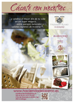 Menu Bodas - Hacienda del Álamo