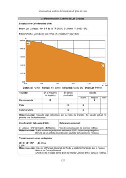 Inventario de senderos del municipio de Guía de