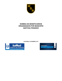 nomina de beneficiarios organizados por municipio quetzaltenango