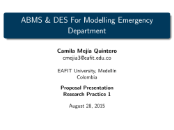 ABMS & DES For Modelling Emergency Department